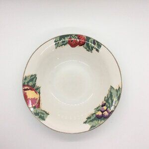 Vitromaster Fruit Tapestry Pattern 7 1/4' Soup or Cereal Bowl 1991